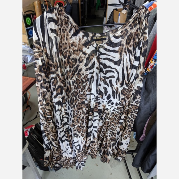 Women's XL "Free Size" Colors of India Tunic - Picture 5 of 5